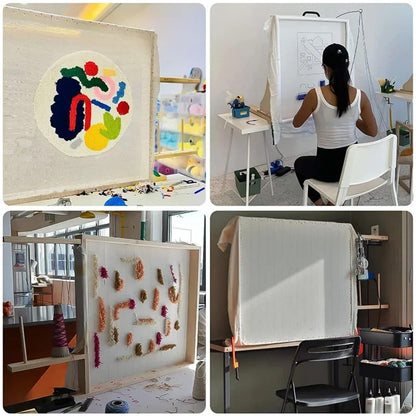 Cross Stitch Frame Large Tufting Frame for Carpet Making, Rug Punch Needle, 60x60/90*90cm(60cm x 60cm)