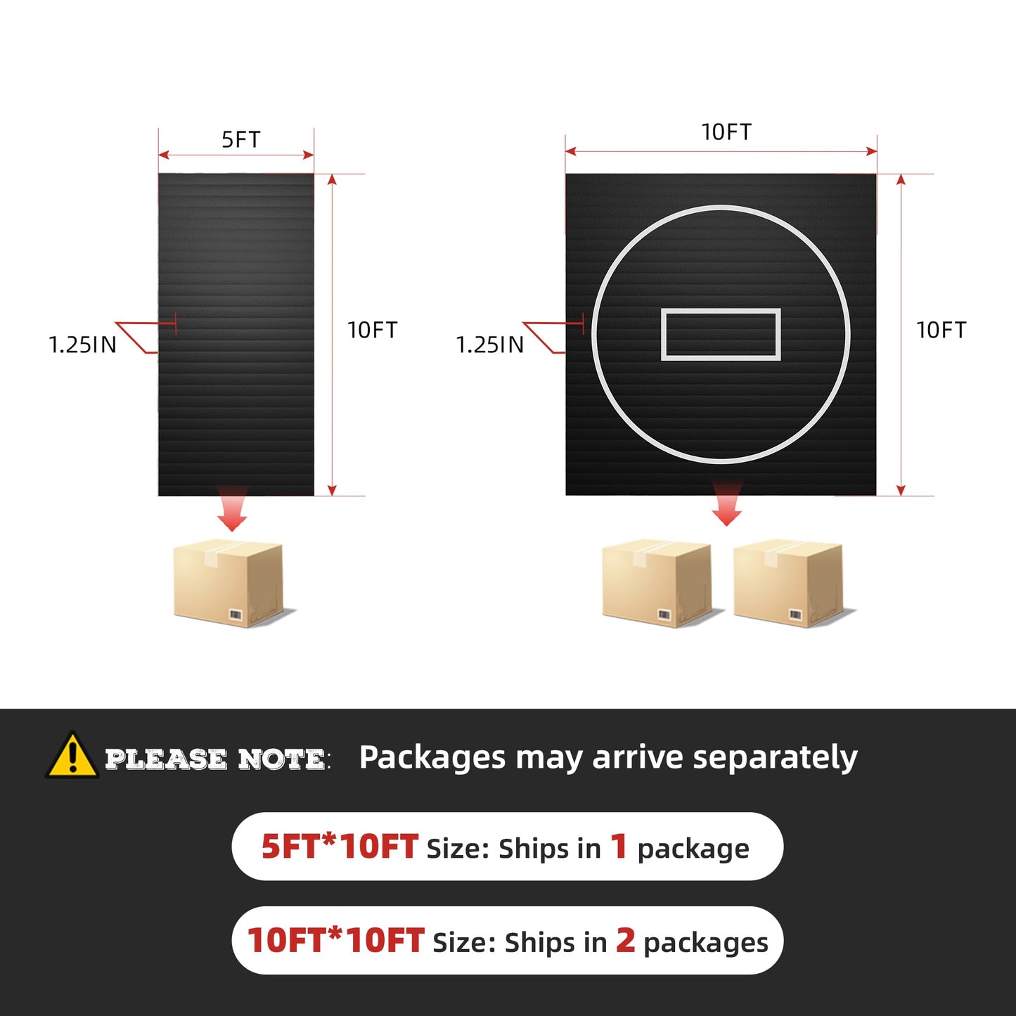 HFPFTS Wrestling Mat for Home, 10’x 10’x 1.25” Wrestling Mat, Safe Wrestling & Play Mat for Kids and Family, Jiu Jitsu, BJJ, MMA, Wrestling Mats, Martial Arts, Tumbling, Easy Clean, Gym Mat, Black
