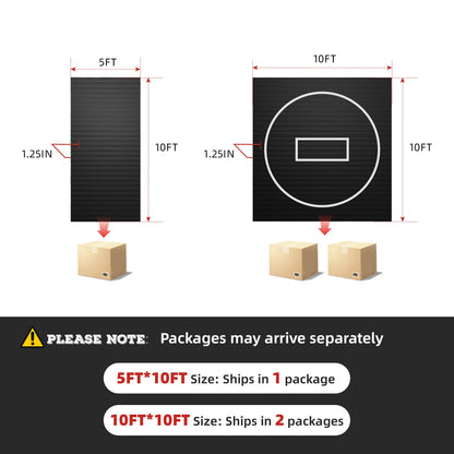 HFPFTS Wrestling Mat for Home, 10’x 10’x 1.25” Wrestling Mat, Safe Wrestling & Play Mat for Kids and Family, Jiu Jitsu, BJJ, MMA, Wrestling Mats, Martial Arts, Tumbling, Easy Clean, Gym Mat, Black