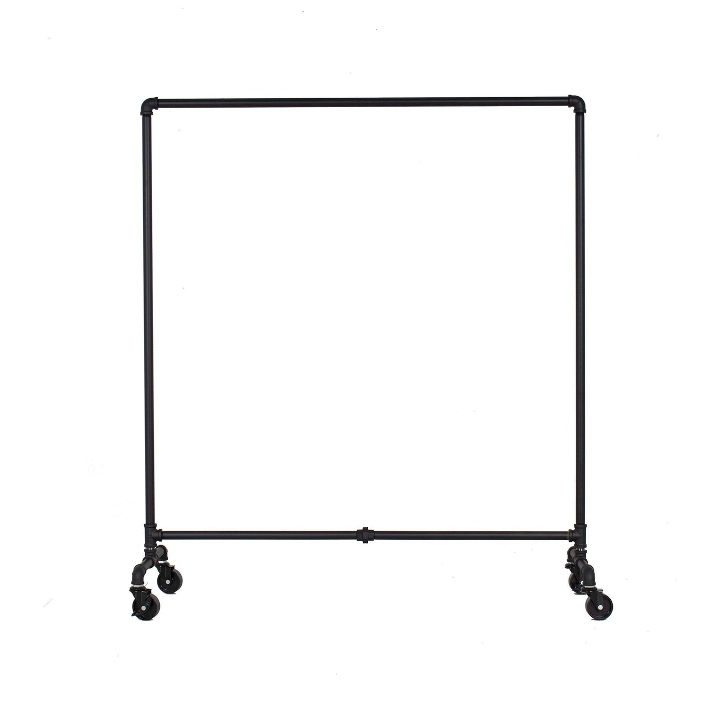 William Roberts Vintage Industrial Pipe Heavy-Duty Rolling Clothing Rack