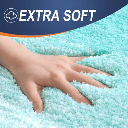 OLANLY Bathroom Runner Rug - Extra Soft Microfiber Mat | Quick-Dry, Washable, 59x20, Teal