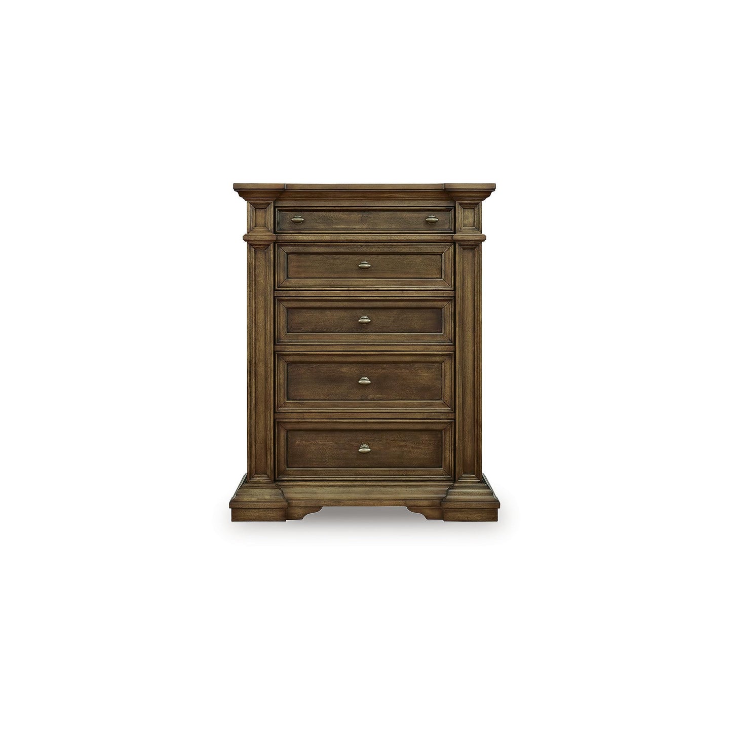 Signature Design by Ashley Thoridan Traditional 5-Drawer Chest with Safety Stop and Anti -Tipping, Dark Brown