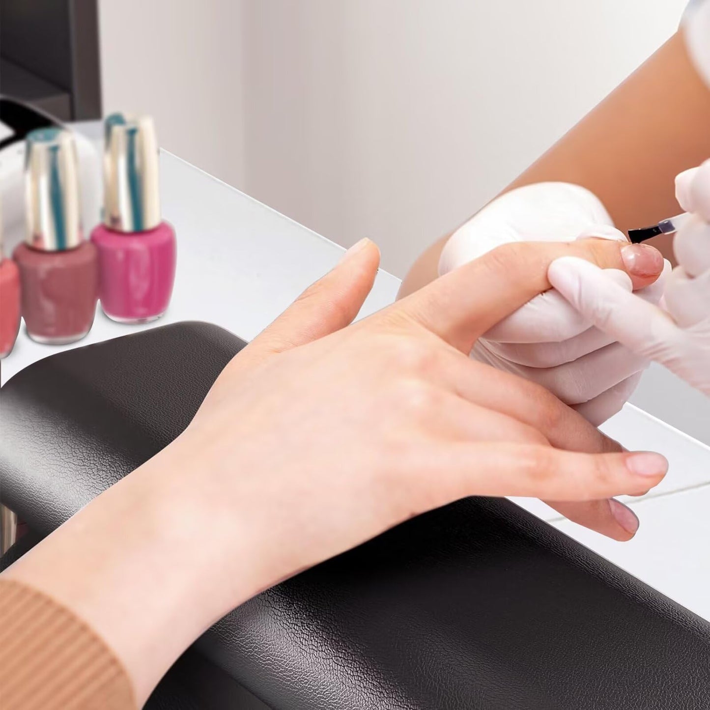 Pekdi Nail Desk for Nail Tech, Professional Manicure Table Nail Station with Power Outlets,Storage Drawers & Cabinet for Beauty Salon, Spa & Home Workstation