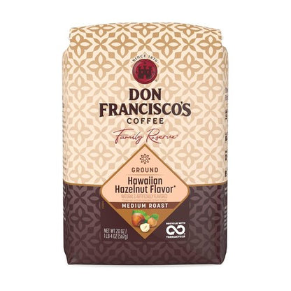 Don Francisco's Hawaiian Hazelnut Ground Coffee - Medium Roast, 100% Arabica, 20 oz Bag