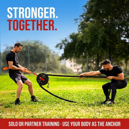 Qrope Endless Rope Trainer Machine - Portable Rope Pull Pulley System - Home Gym Workout Equipment for Strength Training - Infinity Rope for Upper Body and Forearms