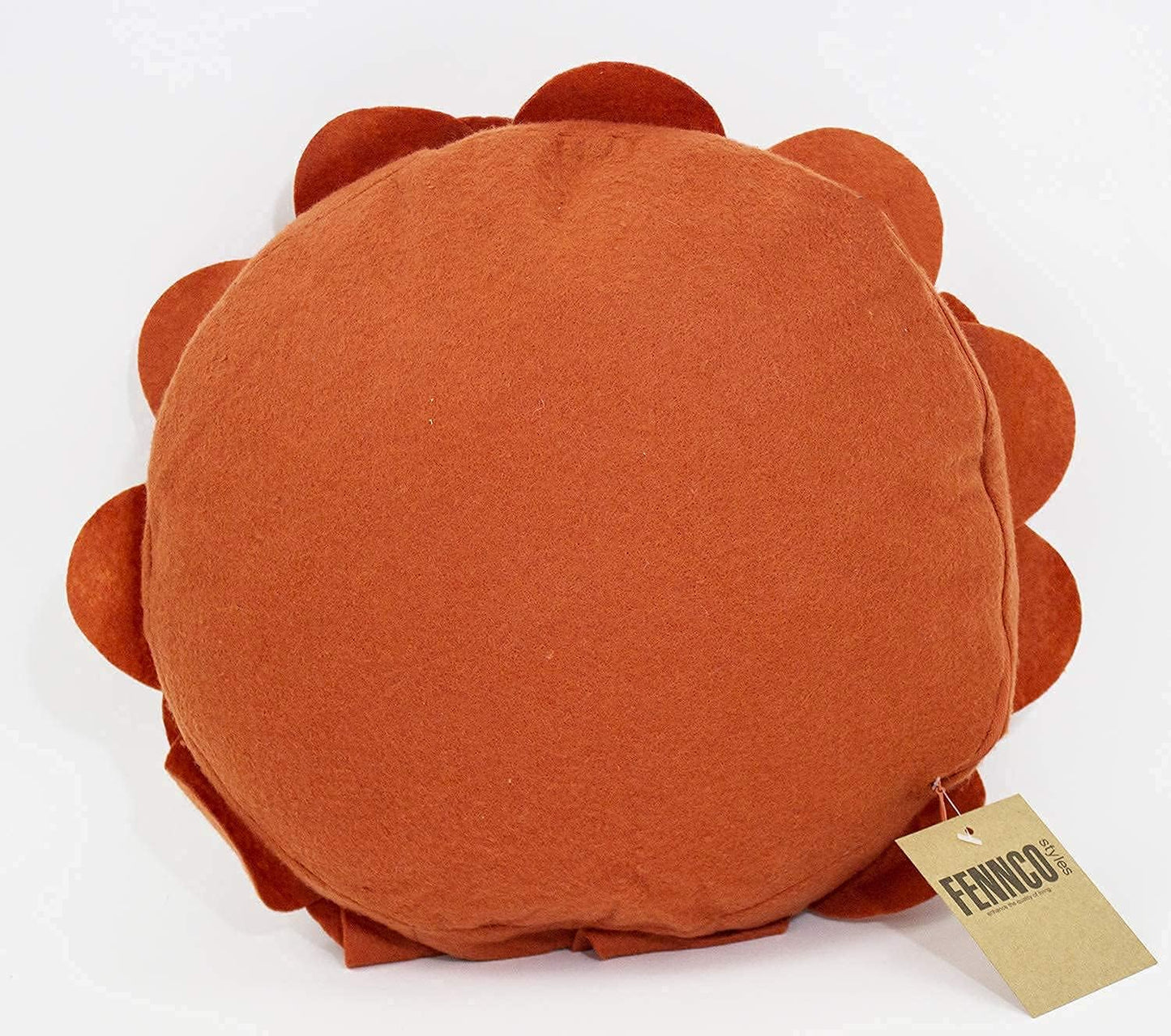 Fennco Styles Eva's Flower Garden Decorative Filled Throw Pillow | 13" Round | Terracotta Floral Accent