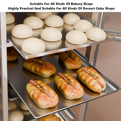 DUHTFCY Heavy Duty Rolling Bread Pan Rack, 6-Tier Commercial Baking Rack for Home & Restaurant, Space-Saving Speed Rack