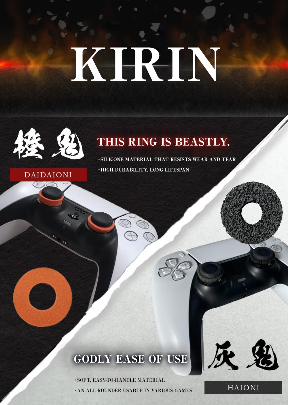 OniAim Precision Rings Gray Demon AIM Assist Motion Control Accessories for PS5, PS4, Xbox Series, PC Gamepads, Switch Pro Controller & Scuf Controller (Spring)