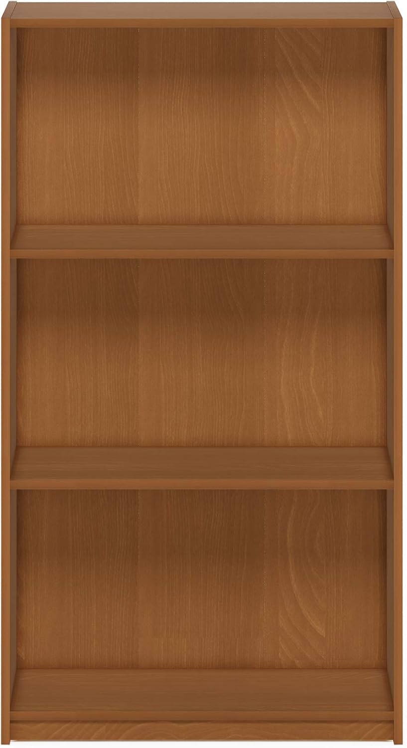 3-Tier 9.3" 21.8" 39.5", Furinno BASIC Book Shelf, Modern Bookshelf, Bookcase with Open Shelves, x x for Living Room