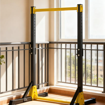 Heavy Duty Free Standing Pull Up Bar 11 Level Height Adjustable Dip Station for Home Gym Multi Function Strength Training Fitness Workout Station