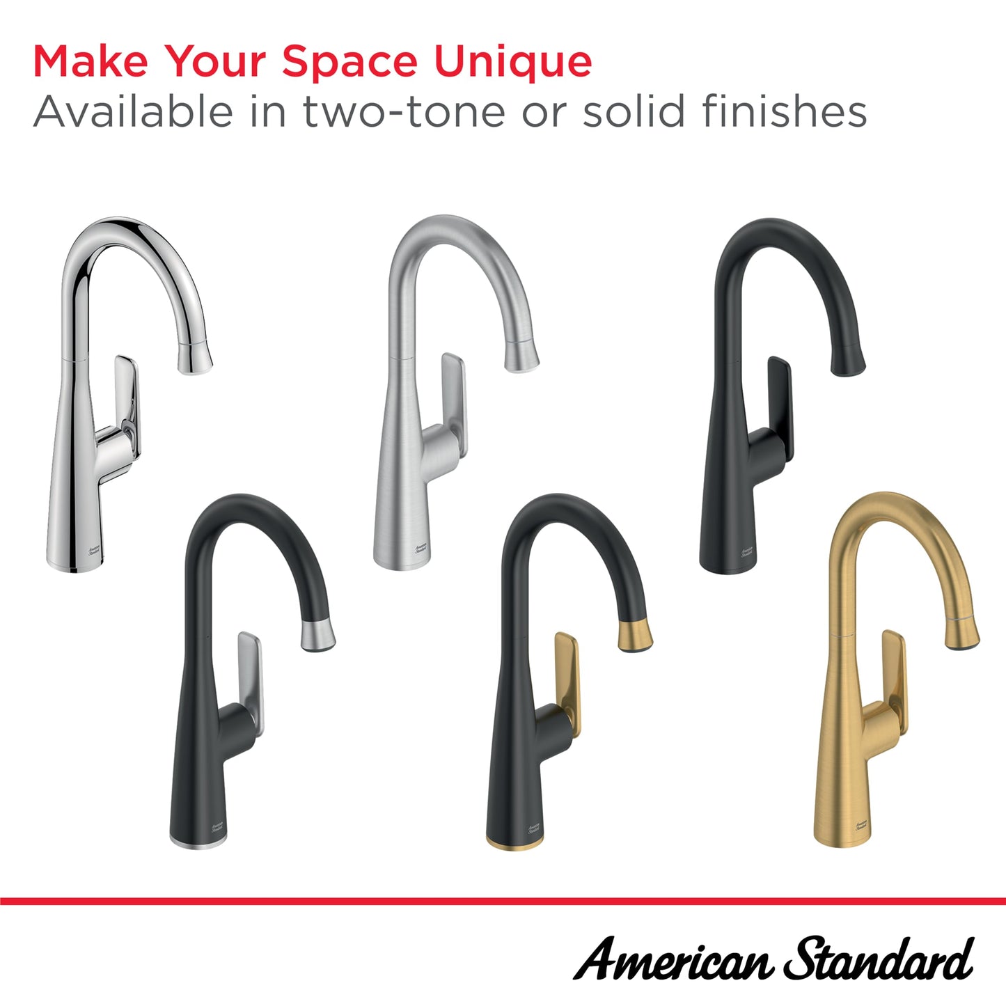 American Standard 1048274240 Aspirations Pull-Down Bar Sink Faucet, 1.8 GPM, Matte Black/Brushed Gold
