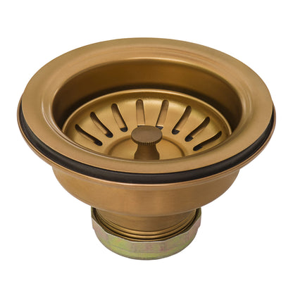 Ruvati Copper Tone 33-inch Apron-Front Farmhouse Kitchen Sink - Matte Bronze Stainless Steel Single Bowl - RVH9733CP
