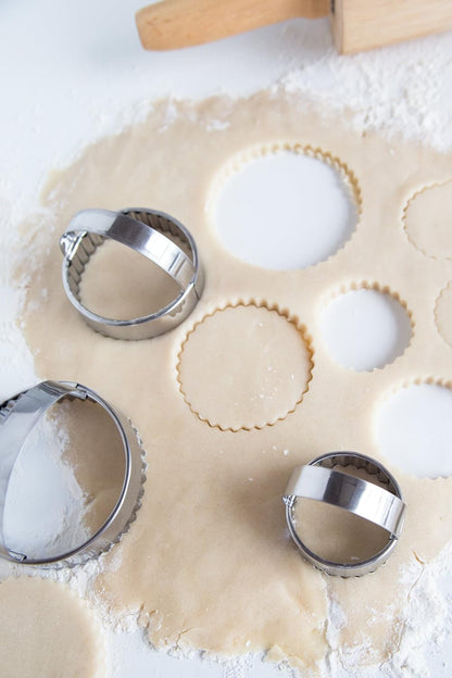 Fox Run Crinkled Cookie Cutter Set, Stainless Steel, 3-Piece