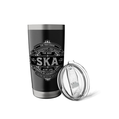 Anti-Racist Ska Punk 2-Tone Chess Checked OI Rude Boy Stainless Steel Insulated Tumbler