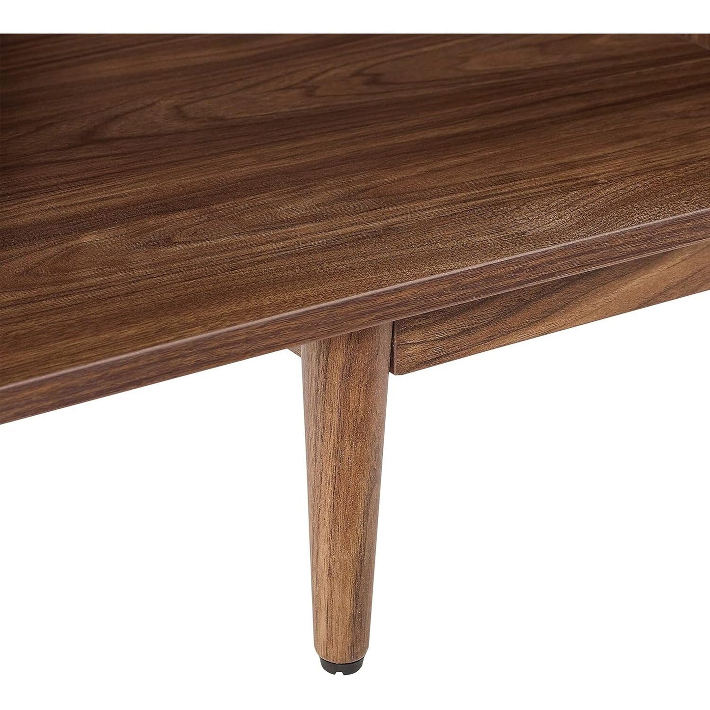 Maykoosh French Record Storage Console - Adjustable Rustic Cabinet for Vinyl & Media Large/Walnut