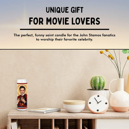 Stamos Celebrity Glass Jar Candle – Unscented Handmade Soy Wax Votive Candle for Home Decor Collectible