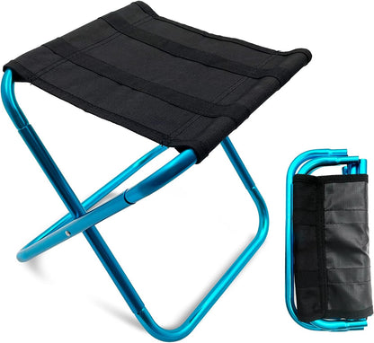 150 Lbs Portable Mini Folding Stool, Small Camping Stool Mortable Stool Can Hold Up