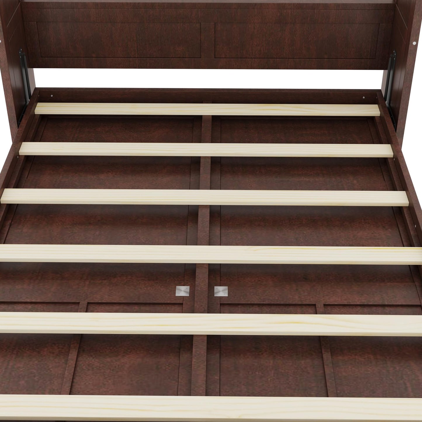 Full Murphy Bed Space-Saving Wall Bed, can be Folded into a Cabinet Bed for Multipurpose Guest Room or Home Office, Espresso
