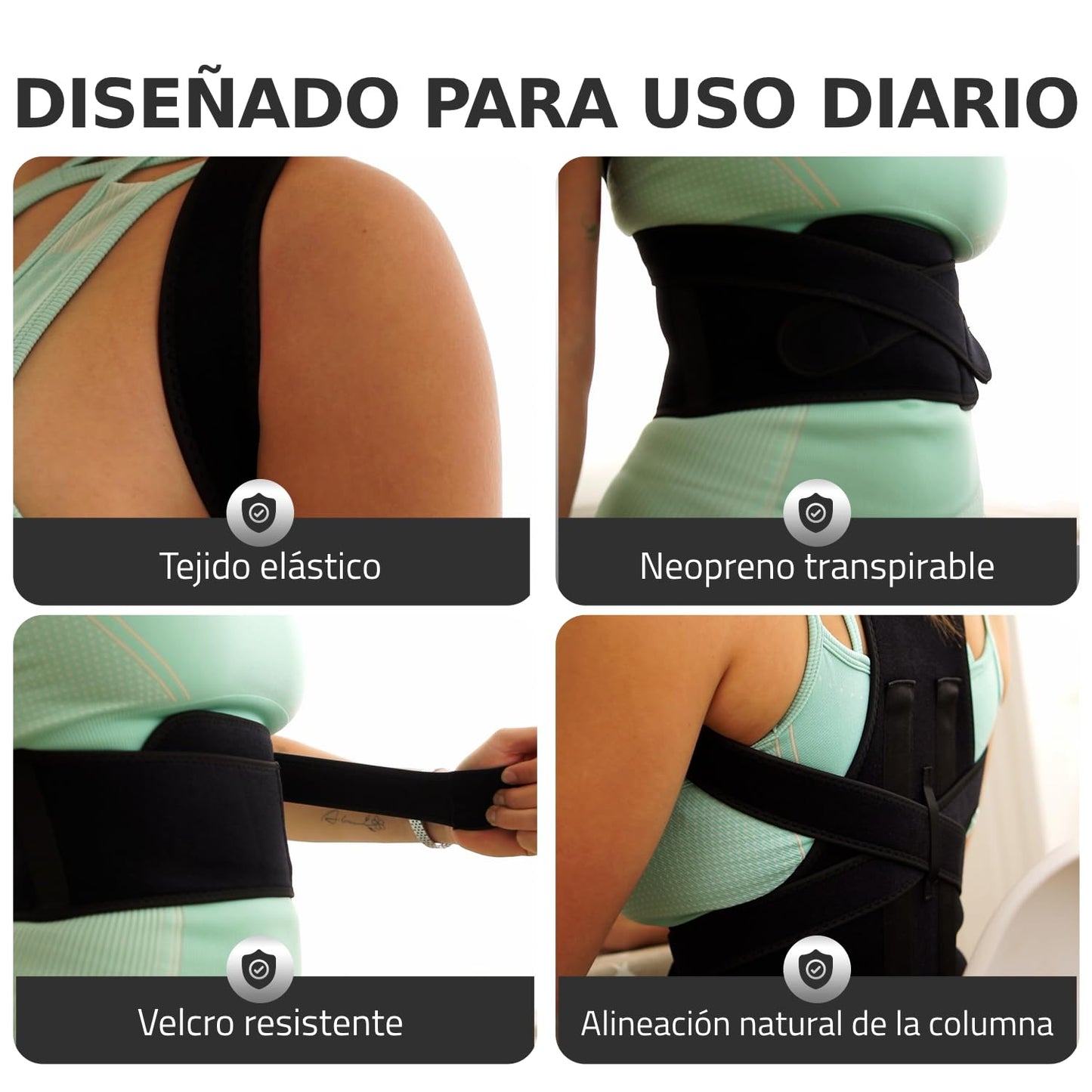 Roar® Hunchback Corrector, Posture Fixer, Shoulder Brace for Alignment, Adjustable Spine Support, Straight Back Trainer, Neck Corrector, Posture Vest, Luxe Posture Solution (S)