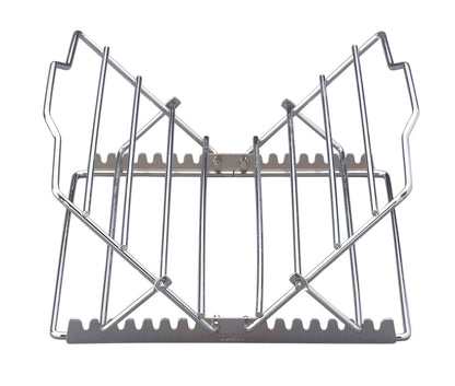 HIC Kitchen Roasting Adjustable Baking Rack, Chrome-Plated Steel, Adjusts to 7 Different Positions, 11.5 x 10.5 x 0.5-Inches