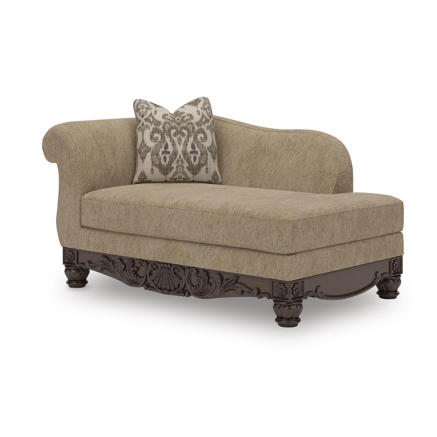 Signature Design by Ashley Havenworth Classic Anti Sag Right-Arm Facing Corner Chaise with Reversible Seat Cushion and 1 Accent Pillows, Beige & Dark Brown