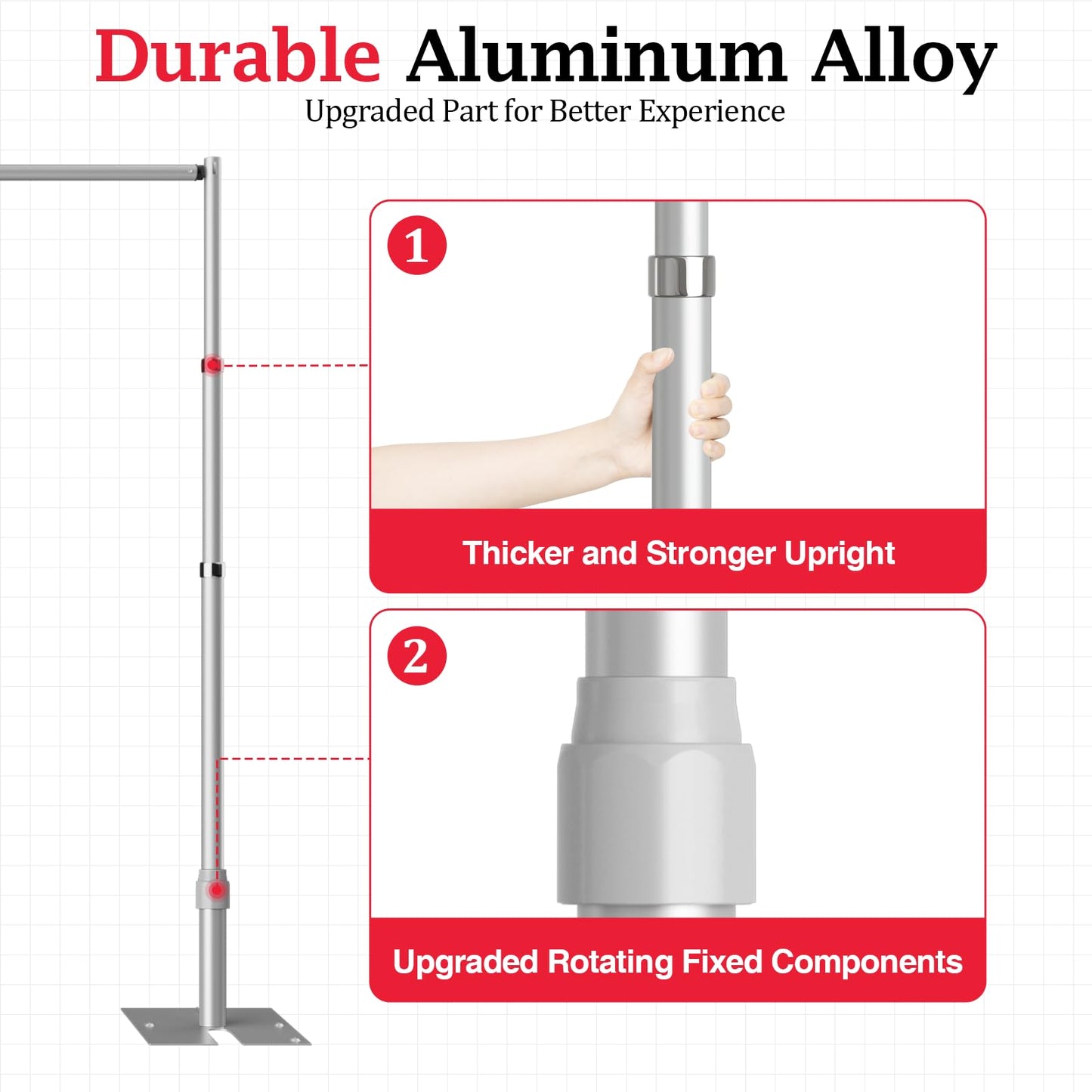 EMART Backdrop Stand Heavy Duty 12ftx20ft, Adjustable Pipe and Drape Photo Background Support Kit, Metal Frame with Flat Base for Wedding Birthday Party Banquet Decorations