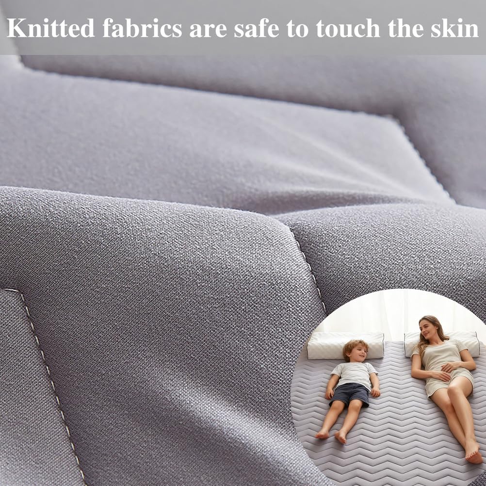 5cm Thick Foldable Floor Mattress – Portable Roll-up Tatami Mattress for Guest, Dorm, Bedroom, Or Apartment – Single & Double Size Grey 120x200cm