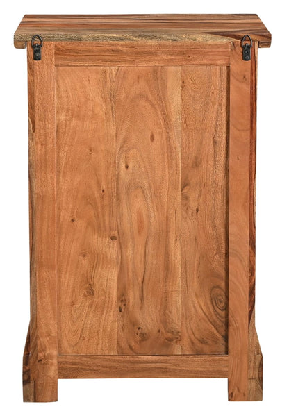 Taran Designs Darcy 3-Drawer Live Edge Solid Wood Filing Cabinet in Brown
