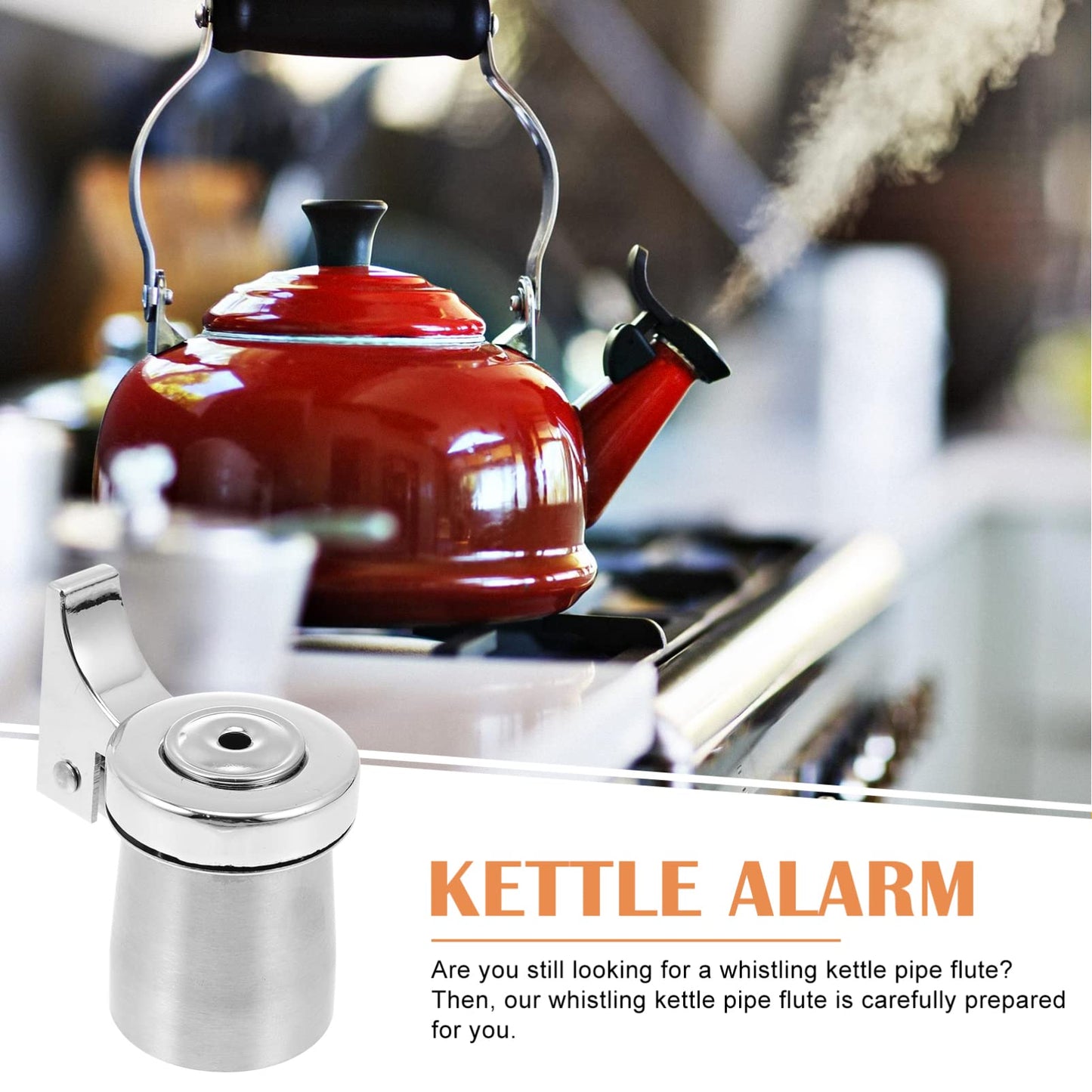 DOITOOL Tea Kettle Whistle Replacement Stainless Steel Teapot Spout Tip Water Boiling Kettle Nozzle Stovetop Teapot Warning Accessory