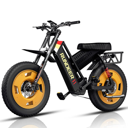 80 Mile 35MPH Electric Bike for Adults, 2500W High-Torque Single Motor Long Range Fast Fat Tire Ebike, 20" Full Suspension Mountain E Bike, Samsung Battery Electric Bicycle, UL 2849 Certified by TÜV