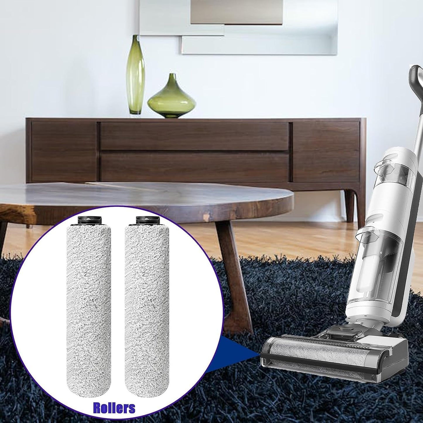 Replacement Roller Brush for Tineco iFloor 3/Floor One S3/iFloor 2, Cordless Wet Dry Vacuum Cleaner, 2 Pack