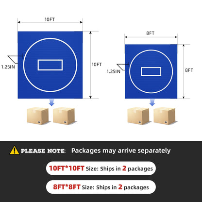 HFPFTS Wrestling Mat for Home, 8’x 8’x 1.25” Wrestling Mat, Safe Wrestling & Play Mat for Kids and Family, Jiu Jitsu, BJJ, MMA, Wrestling Mats, Martial Arts, Tumbling, Easy Clean, Gym Mat, Blue