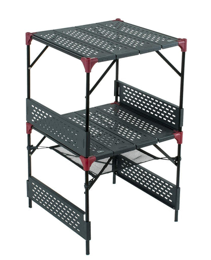 iClimb 2 Extendable Folding Table and 1 Pack Connecting Plates and 2 Lantern Hanger Bundle, Ultralight Compact for Many Person Camping Backpacking Beach Concert BBQ Party