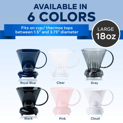 Clever Coffee Dripper and Filters, Large 18 oz (Royal Blue)| Barista's Choice| Safe BPA Free Plastic|Includes 100 Filters
