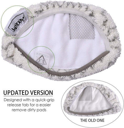 1252, 1606670, 1543, 1543A, 1132, 1652, (6 Pack) KEEPOW Steam Mop Pads Compatible with Bissell Powerfresh Fit Symphony
