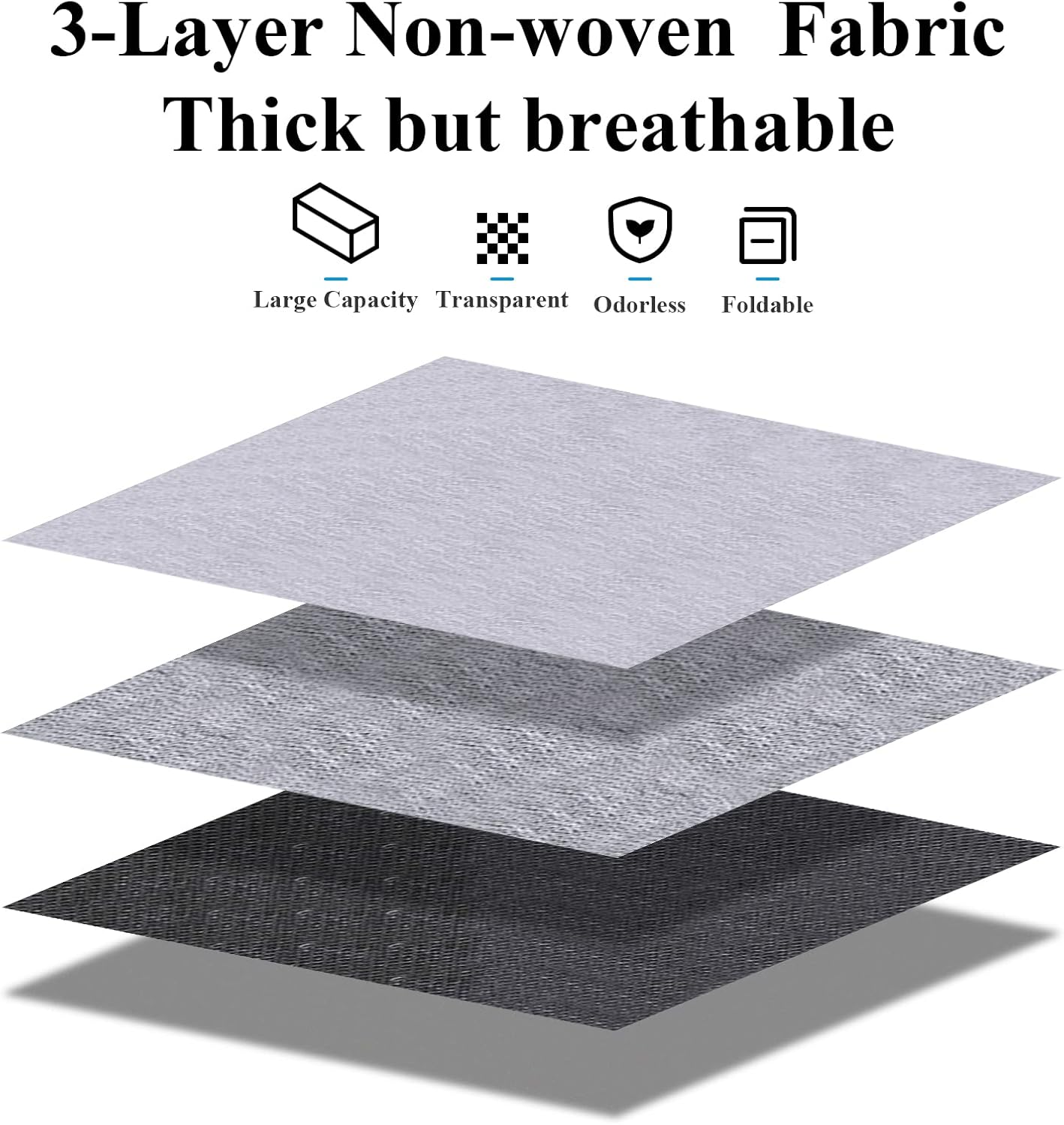 Homelove Under Bed Storage Bags, 2 Pack Fabric Containers with Reinforced Handles and Clear Window for Blankets,