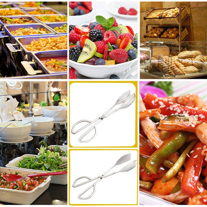2-PACK Salad Tongs for Serving Buffet Party Catering with Stainless Steel Cooking Kitchen Tongs 10.3"