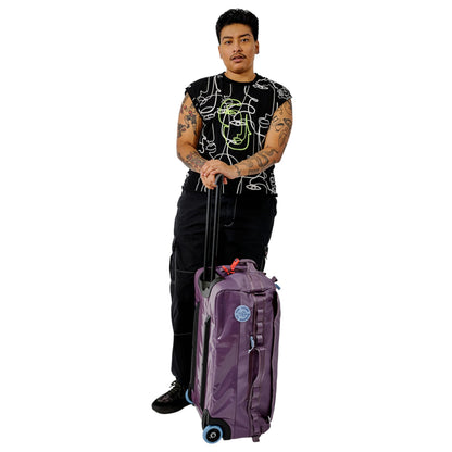 Baboon to the Moon 55L Rolling Duffle Bag with Wheels and Handle | Large Duffle Bag for Travel, Check In Luggage with Wheel, Rolling Suitcase, Travel Luggage, Suitcases with Wheels (Plum Mode)