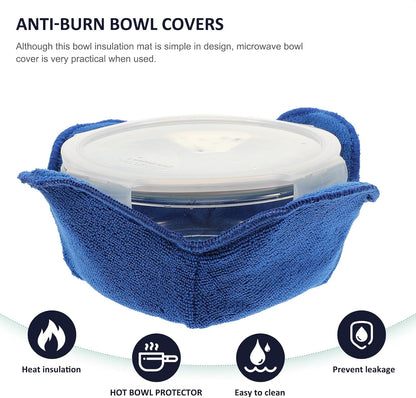 Hemoton Microwave Plate Holder, Soup Bowl Cozy Koozies for Hot Food, Quilted Microwave Bowl Holder