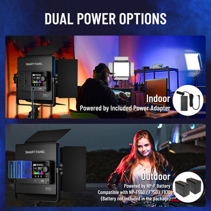 Mettlelite SPL210C Light Kit 2 Packs, RGB LED Video Light with APP Control, 360° Full Color RGB, 2800K-8000K, CRI/TLCI 97+, 10 Scenes, Photography Studio Light Kit with Light Stand for Photo and Video