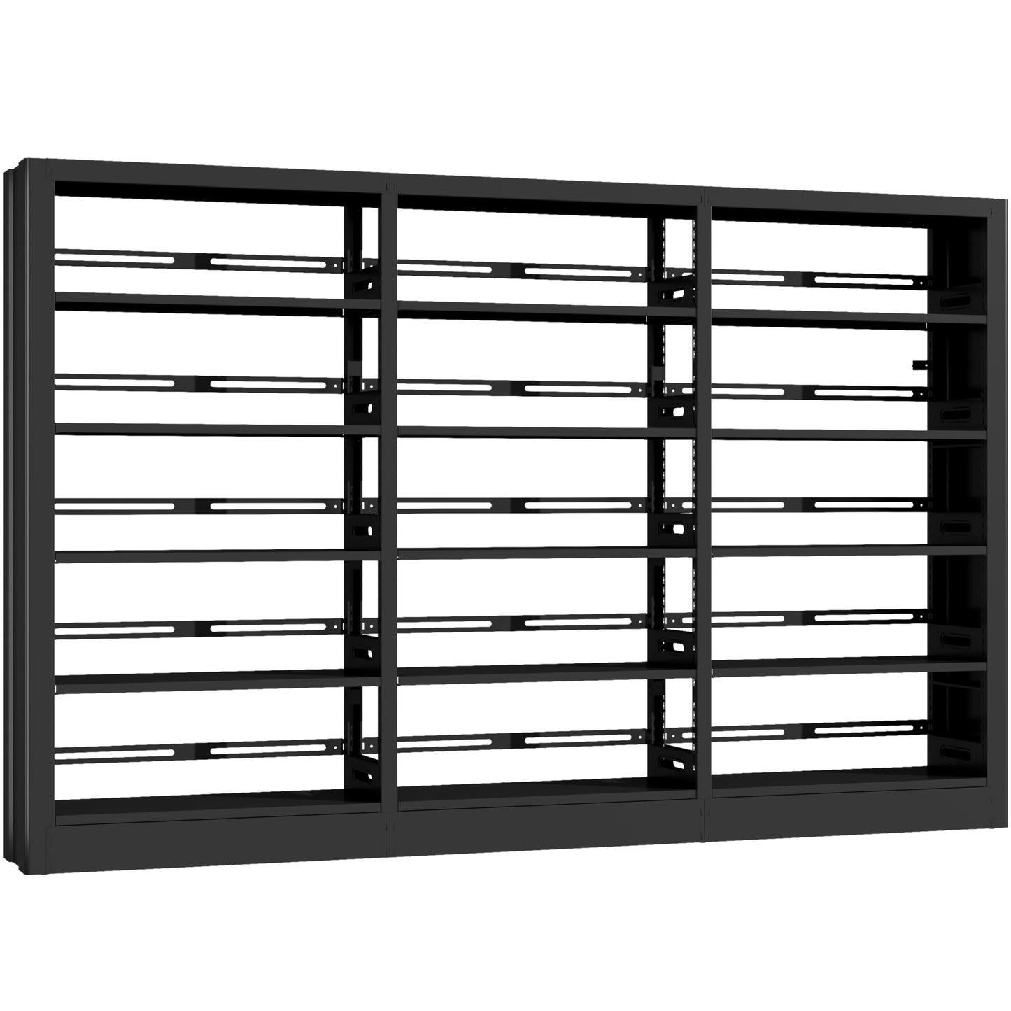 Jazipic 5-Tier Bookcase with Adjustable Storage Shelves, Metal Bookshelf with Book Stopper, Bookcase Shelf for Library, Office, Living Room (Black(1 Column,3 Combination Bookshelves))
