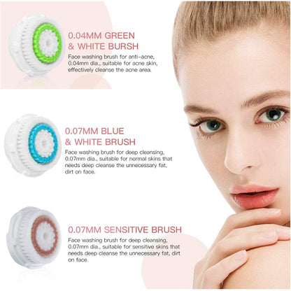 Facial Cleansing Brush Head Replacements Compatible with Clarisonic Mia 1, Mia 2, Mia Fit, Alpha Fit, Smart Profile Uplift, Deep Pore Face Brush Head Replacement Cleaning Tool(Mutil Color)