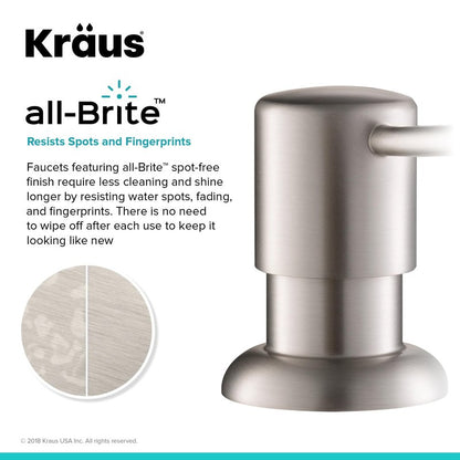 Kraus Spot Free Kitchen Soap Dispenser Boden™ in All-Brite Stainless Steel Finish, KSD-53SFS