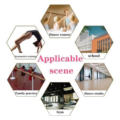 PAHION Ballet Barre Freestanding Portable Ballet Bar Length 1.5m Height Adjustable Yoga Dance Stretching Sticks Professional Mobile Ballet Pole with Slip-Resistant Rubber Feet