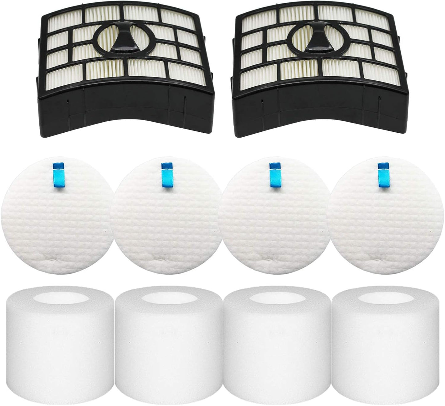Shark Vacuum Filters Replacement - 2 Post Filters + 4 Foam & Felt Filters for AZ1002, NV650 Series