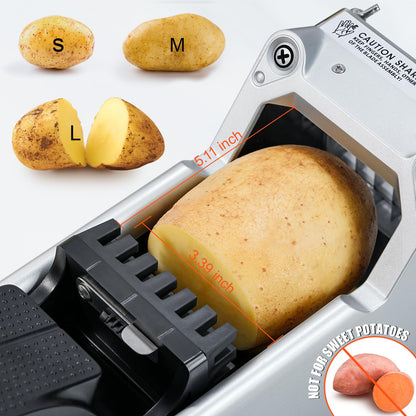 Potato Cutter, Sopito Stainless Steel Blade Fry Cutter to Get 1/2 Inch French Fries, Great for Potatoes Carrots Cucumbers, Home Use