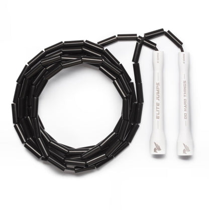 Elite Jumps - Do Hard Things 1” Beaded Jump Ropes - Strong & Durable Materials - Resize & Adjust - Fitness & Cardio Training - Improve Rhythm, Speed, Agility