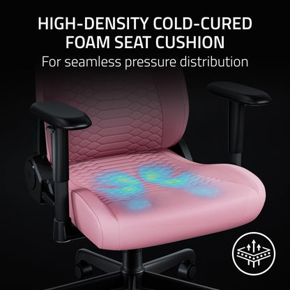 Razer Iskur V2 X NewGen Ergonomic Gaming Chair — Built-in Lumbar Support, Cooltouch Gen-2 EPU Leather, Ultra-Wide Seat Base, Adjustable 152 Degree Recline, Foam Cushions — Quartz