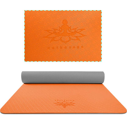 Hatha Yoga Extra Thick TPE Yoga Mat - 72"x 32" Thickness 1/2 Inch -Eco Friendly SGS Certified - With High Density Anti-Tear Exercise Bolster For Home Gym Travel & Floor Outside