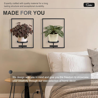 3-pack) Sisher Plant Stand Indoor Outdoor,Window Plant Shelf Picture Frame Wall Plant Stand Metal Wall Plant Shelf Ease